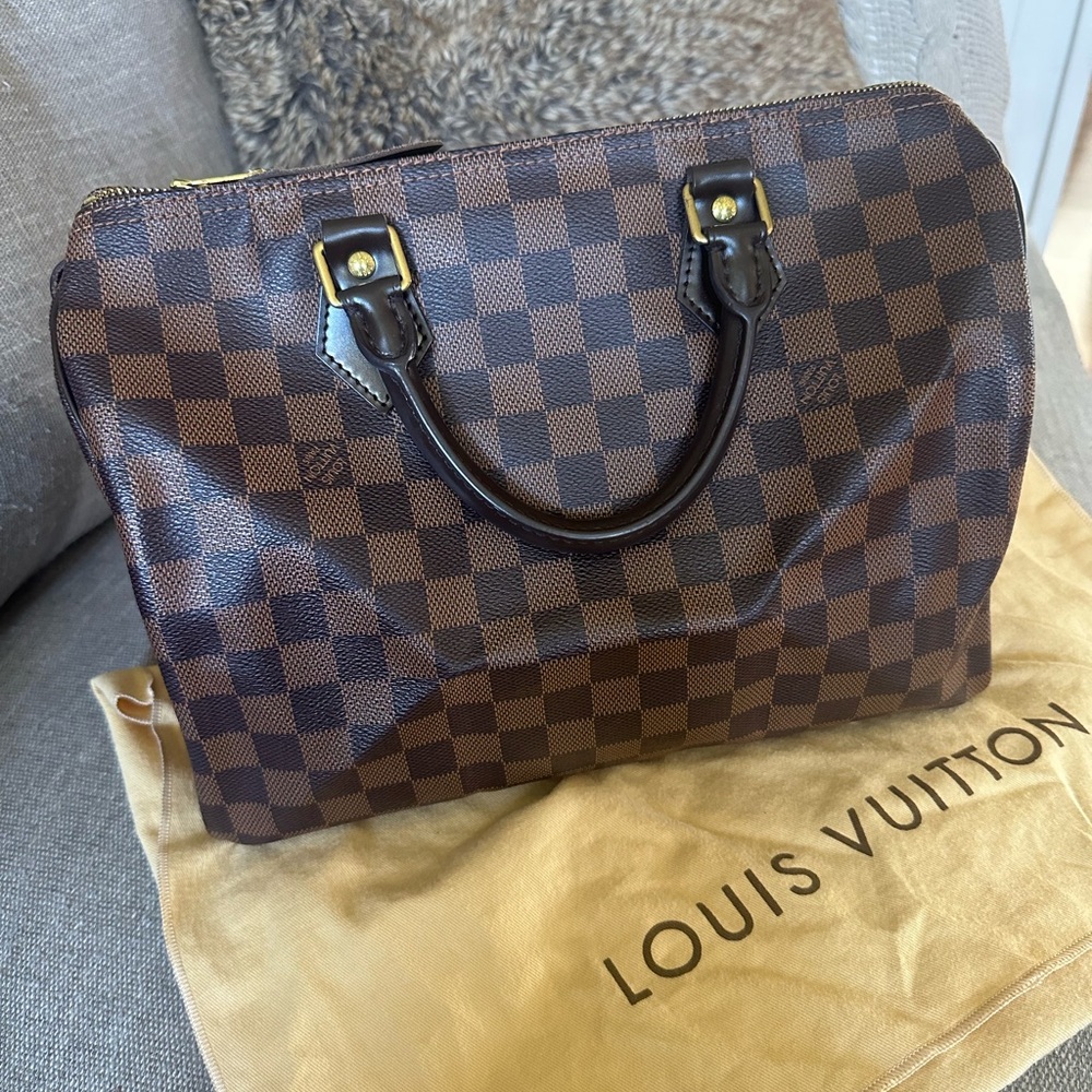 Louis Vuitton Brown Satchel Damier Ebene sz 30